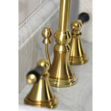 Duchess Two-Handle 3-Hole Deck Mount Widespread Bathroom Faucet with Brass Pop-Up Drain