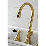 Duchess Two-Handle 3-Hole Deck Mount Widespread Bathroom Faucet with Brass Pop-Up Drain