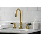 Duchess Two-Handle 3-Hole Deck Mount Widespread Bathroom Faucet with Brass Pop-Up Drain