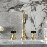 Duchess Two-Handle 3-Hole Deck Mount Widespread Bathroom Faucet with Brass Pop-Up Drain