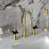 Duchess Two-Handle 3-Hole Deck Mount Widespread Bathroom Faucet with Brass Pop-Up Drain