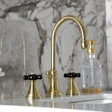 Duchess Two-Handle 3-Hole Deck Mount Widespread Bathroom Faucet with Brass Pop-Up Drain