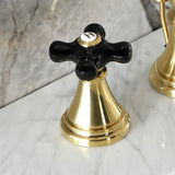 Duchess Two-Handle 3-Hole Deck Mount Widespread Bathroom Faucet with Brass Pop-Up Drain