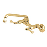 Kingston Two-Handle 2-Hole Wall Mount Kitchen Faucet