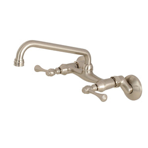 Kingston Two-Handle 2-Hole Wall Mount Kitchen Faucet