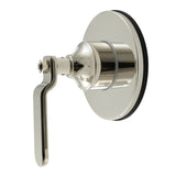 Whitaker Single-Handle Three-Way Diverter Valve with Round Trim Kit