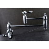 Tudor Two-Handle 1-Hole Wall Mount Pot Filler