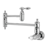 Tudor Two-Handle 1-Hole Wall Mount Pot Filler