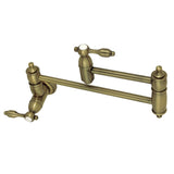 Tudor Two-Handle 1-Hole Wall Mount Pot Filler