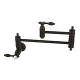 Tudor Two-Handle 1-Hole Wall Mount Pot Filler