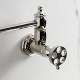 Webb Two-Handle 1-Hole Wall Mount Pot Filler with Knurled Handle