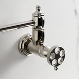 Wendell Two-Handle 1-Hole Wall Mount Pot Filler with Knurled Handle