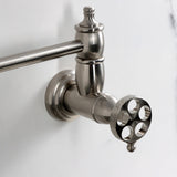 Webb Two-Handle 1-Hole Wall Mount Pot Filler with Knurled Handle