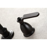 Whitaker Double-Handle 3-Hole Wall Mount Bathroom Faucet