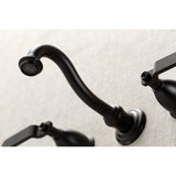 Whitaker Double-Handle 3-Hole Wall Mount Bathroom Faucet