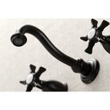 Hamilton Double-Handle 3-Hole Wall Mount Bathroom Faucet