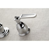 Whitaker Double-Handle 3-Hole Wall Mount Bathroom Faucet