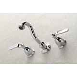 Whitaker Double-Handle 3-Hole Wall Mount Bathroom Faucet