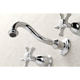 Hamilton Double-Handle 3-Hole Wall Mount Bathroom Faucet