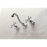 Hamilton Double-Handle 3-Hole Wall Mount Bathroom Faucet