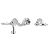 Templeton Double-Handle 3-Hole Wall Mount Bathroom Faucet