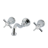 Millennium Double-Handle 3-Hole Wall Mount Bathroom Faucet