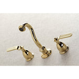 Whitaker Double-Handle 3-Hole Wall Mount Bathroom Faucet