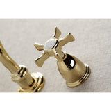 Hamilton Double-Handle 3-Hole Wall Mount Bathroom Faucet