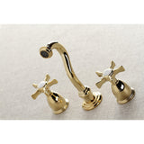 Hamilton Double-Handle 3-Hole Wall Mount Bathroom Faucet