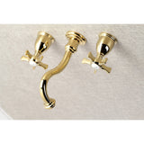 Hamilton Double-Handle 3-Hole Wall Mount Bathroom Faucet