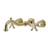 Hamilton Double-Handle 3-Hole Wall Mount Bathroom Faucet