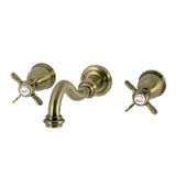 Essex Double-Handle 3-Hole Wall Mount Bathroom Faucet