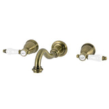 Bel-Air Double-Handle 3-Hole Wall Mount Bathroom Faucet