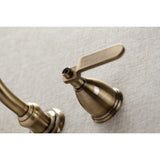 Whitaker Double-Handle 3-Hole Wall Mount Bathroom Faucet