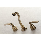 Whitaker Double-Handle 3-Hole Wall Mount Bathroom Faucet