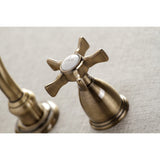 Hamilton Double-Handle 3-Hole Wall Mount Bathroom Faucet