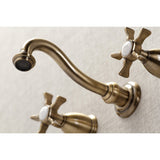 Hamilton Double-Handle 3-Hole Wall Mount Bathroom Faucet