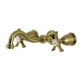 Hamilton Double-Handle 3-Hole Wall Mount Bathroom Faucet