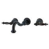 Templeton Double-Handle 3-Hole Wall Mount Bathroom Faucet