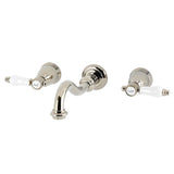 Bel-Air Double-Handle 3-Hole Wall Mount Bathroom Faucet