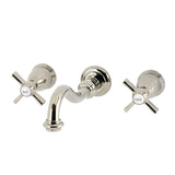 Millennium Double-Handle 3-Hole Wall Mount Bathroom Faucet