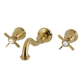 Essex Double-Handle 3-Hole Wall Mount Bathroom Faucet