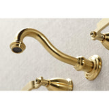 Whitaker Double-Handle 3-Hole Wall Mount Bathroom Faucet