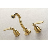 Whitaker Double-Handle 3-Hole Wall Mount Bathroom Faucet