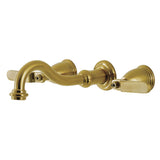 Whitaker Double-Handle 3-Hole Wall Mount Bathroom Faucet