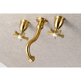 Hamilton Double-Handle 3-Hole Wall Mount Bathroom Faucet