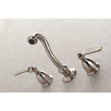 Whitaker Double-Handle 3-Hole Wall Mount Bathroom Faucet