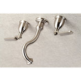 Whitaker Double-Handle 3-Hole Wall Mount Bathroom Faucet