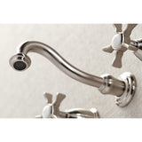 Hamilton Double-Handle 3-Hole Wall Mount Bathroom Faucet