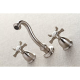 Hamilton Double-Handle 3-Hole Wall Mount Bathroom Faucet